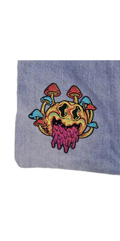 Denim Jean Shoulder Handbags Butt Bags Made from Upcycled Jean Pants - Smiley Trip