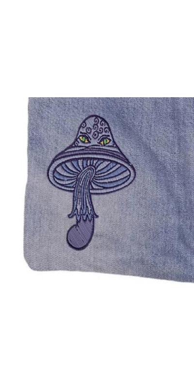 Denim Jean Shoulder Handbags Butt Bags Made from Upcycled Jean Pants - Shroom Teacher