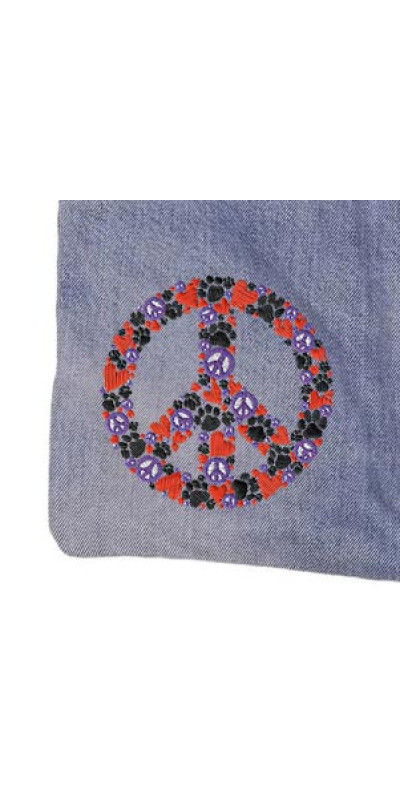 Denim Jean Shoulder Handbags Butt Bags Made from Upcycled Jean Pants - Peace Love Paws