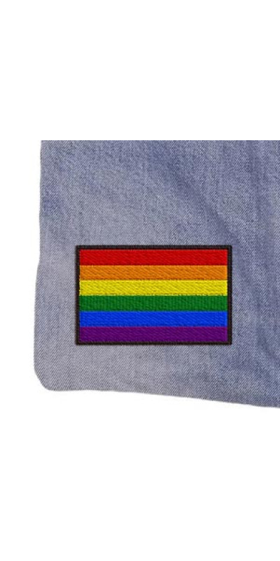 Denim Jean Shoulder Handbags Butt Bags Made from Upcycled Jean Pants - Pride Flag