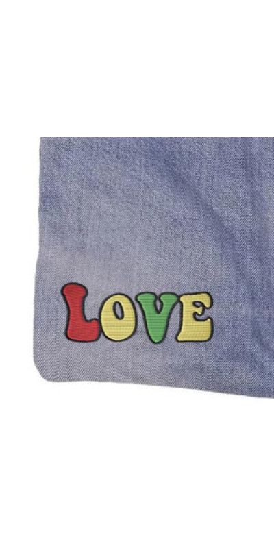 Denim Jean Shoulder Handbags Butt Bags Made from Upcycled Jean Pants - Love