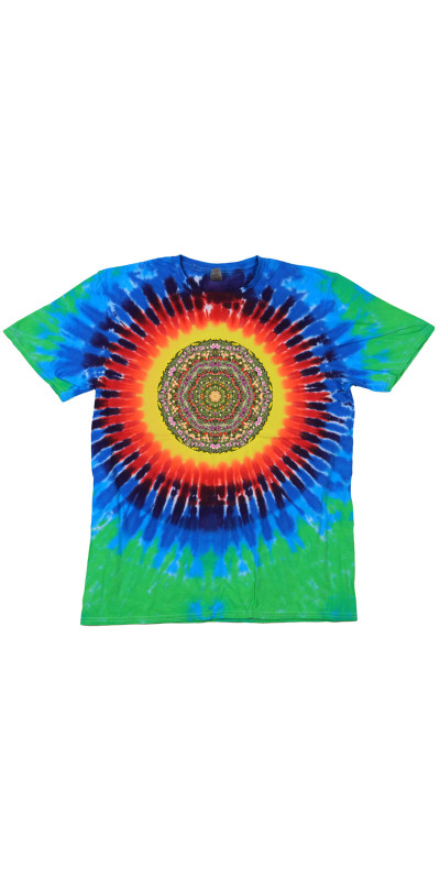 Tulips Mandala Tie Dyed T-Shirt