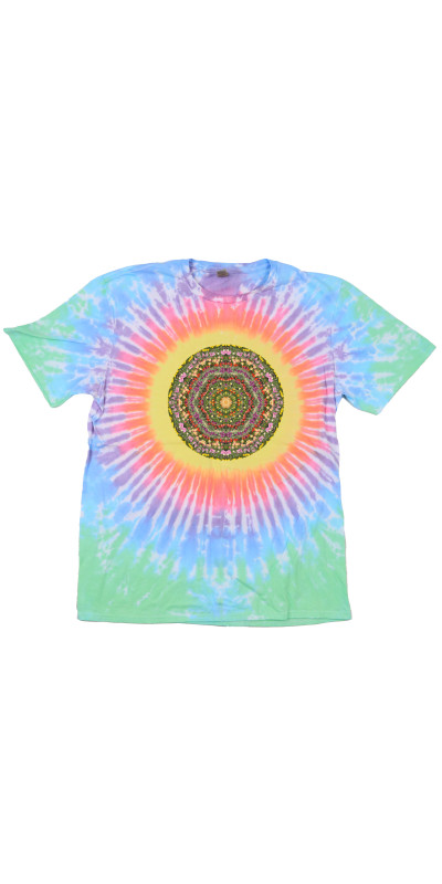 Tulips Mandala Tie Dyed T-Shirt