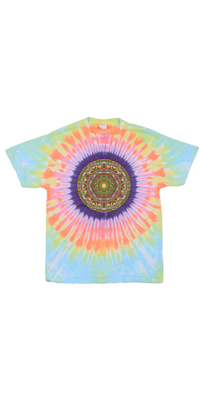 Tulips Mandala Tie Dyed T-Shirt