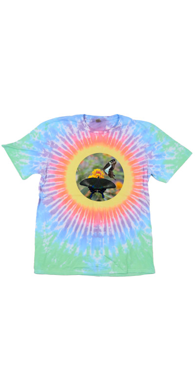 Butterflies Pastel Tie Dyed T-Shirt