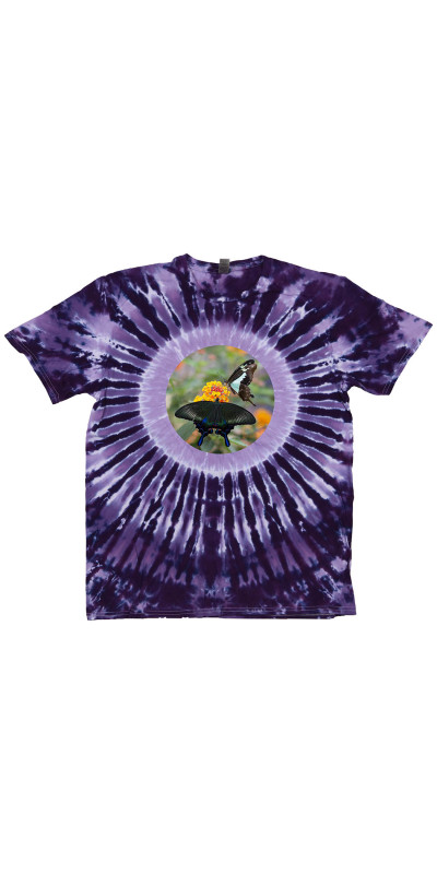 Butterflies Pastel Tie Dyed T-Shirt