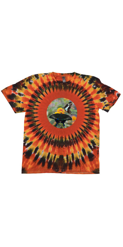 Butterflies Pastel Tie Dyed T-Shirt