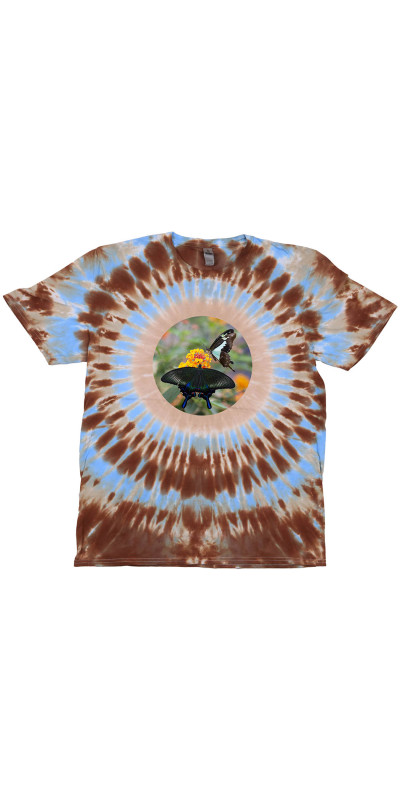 Butterflies Pastel Tie Dyed T-Shirt