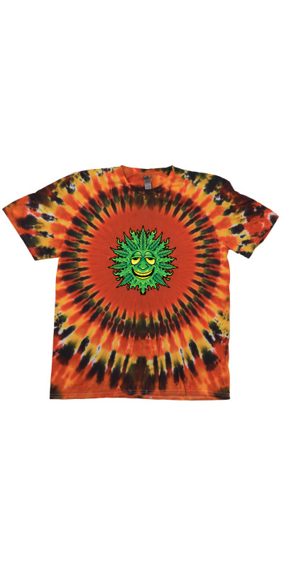 Leaf Face Tie Dyed T-Shirt