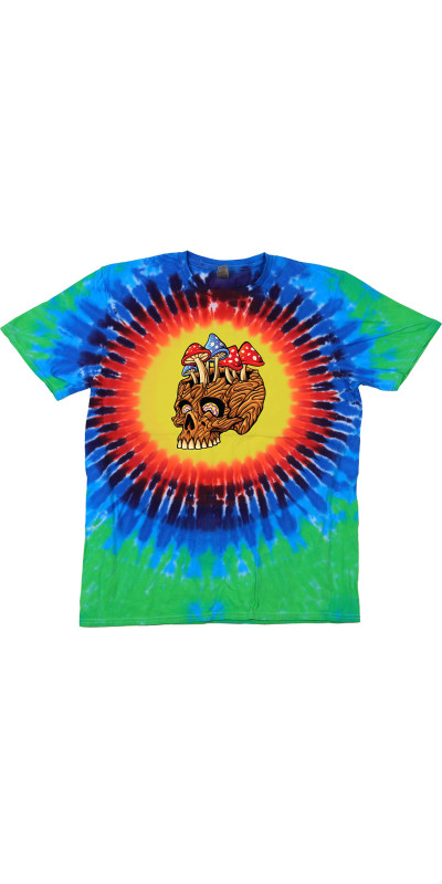 Mushroom Skull Tie Dyed T-Shirt