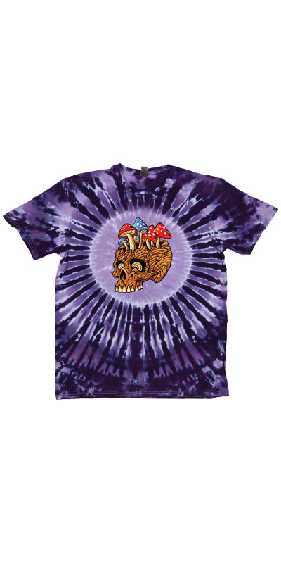 Mushroom Skull Tie Dyed T-Shirt