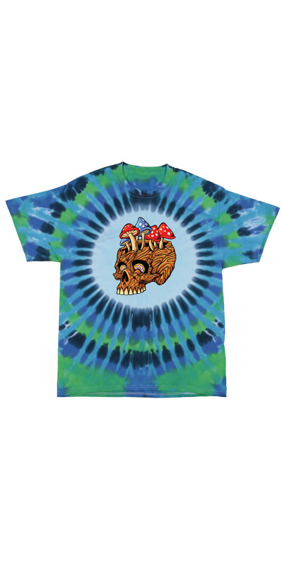 Mushroom Skull Tie Dyed T-Shirt