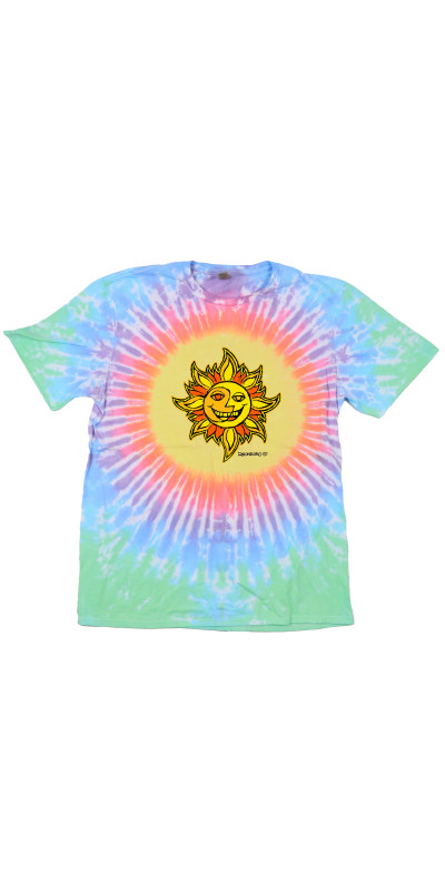 Sun Face Tie Dyed T-Shirt