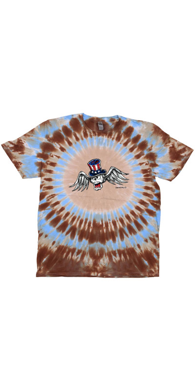 Flying Skull Tie Dyed T-Shirt