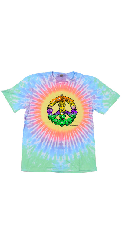 Peace Skull Tie Dyed T-Shirt