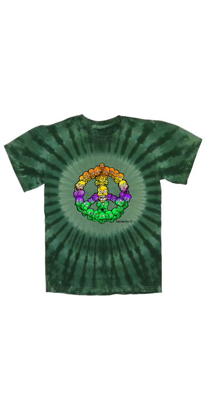 Peace Skull Tie Dyed T-Shirt