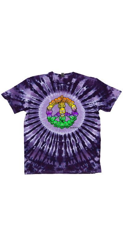 Peace Skull Tie Dyed T-Shirt