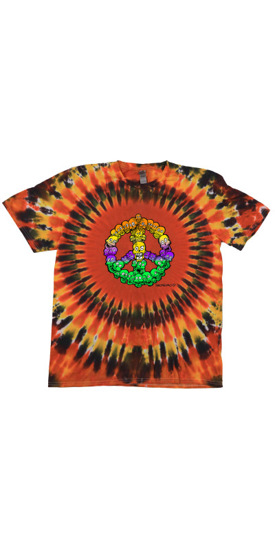 Peace Skull Tie Dyed T-Shirt