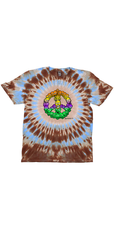 Peace Skull Tie Dyed T-Shirt