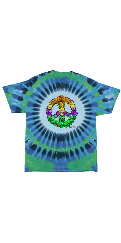 Peace Skull Tie Dyed T-Shirt