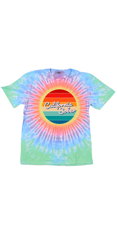 California Sober Sun Tie Dyed T-Shirt