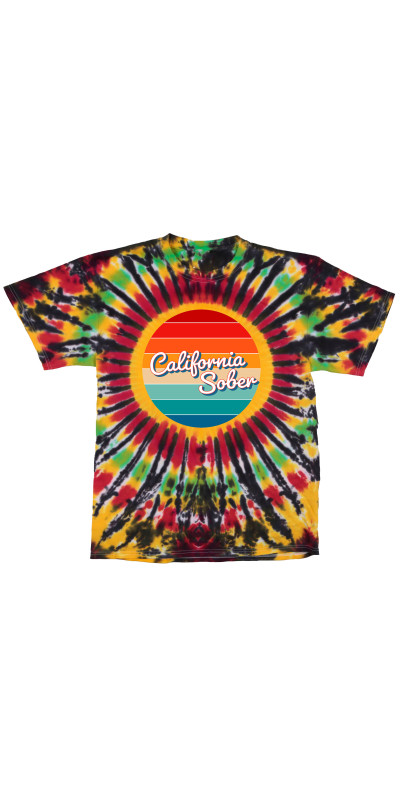 California Sober Sun Tie Dyed T-Shirt