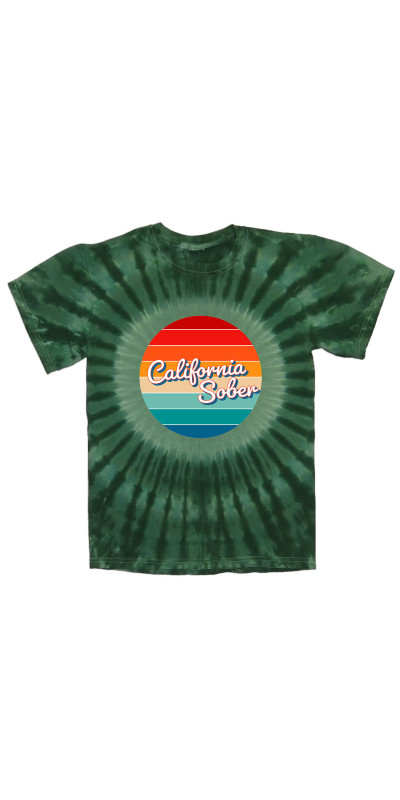 California Sober Sun Tie Dyed T-Shirt