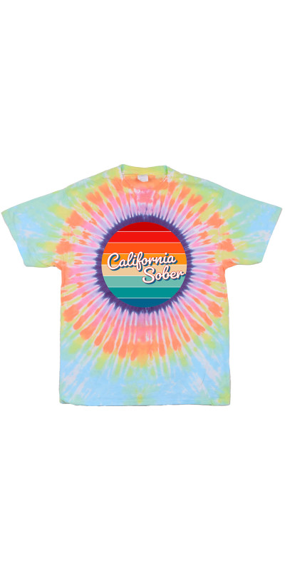 California Sober Sun Tie Dyed T-Shirt