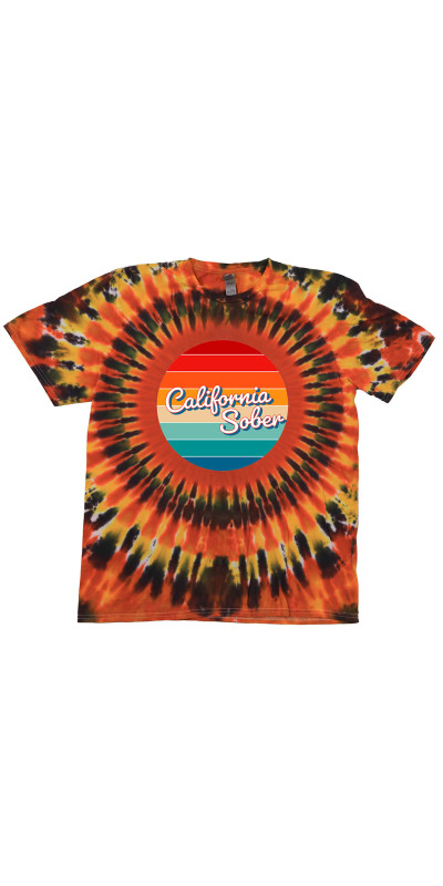 California Sober Sun Tie Dyed T-Shirt