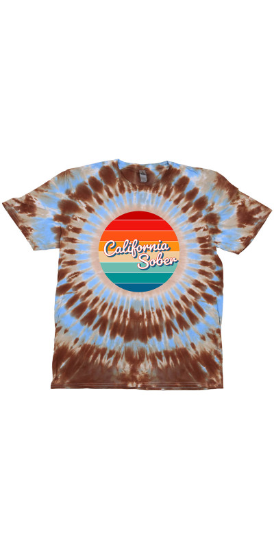 California Sober Sun Tie Dyed T-Shirt