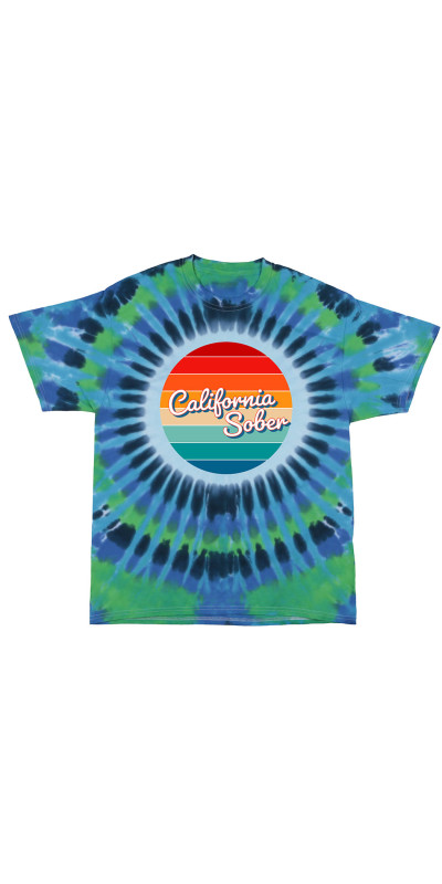 California Sober Sun Tie Dyed T-Shirt