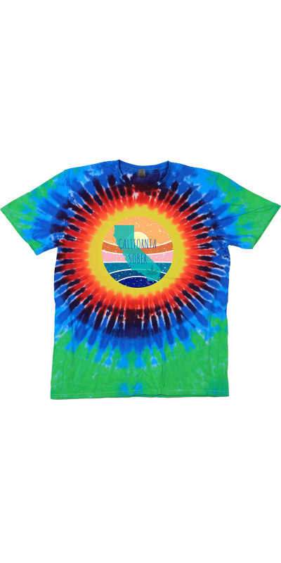 California Sober State Sun Tie Dyed T-Shirt