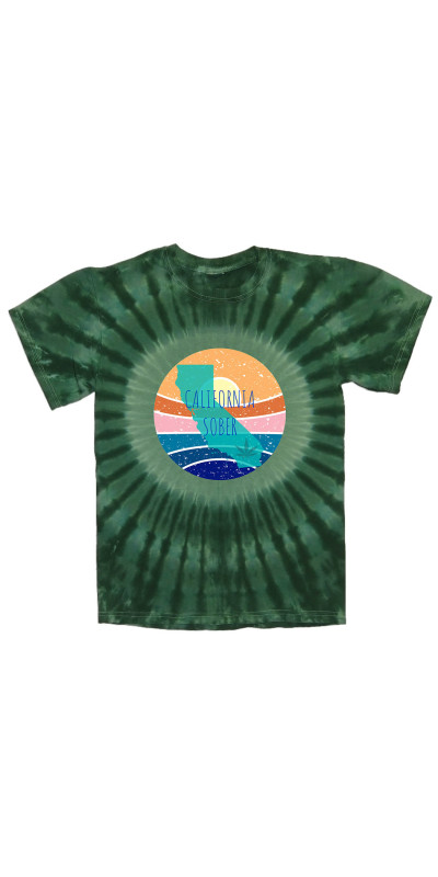 California Sober State Sun Tie Dyed T-Shirt