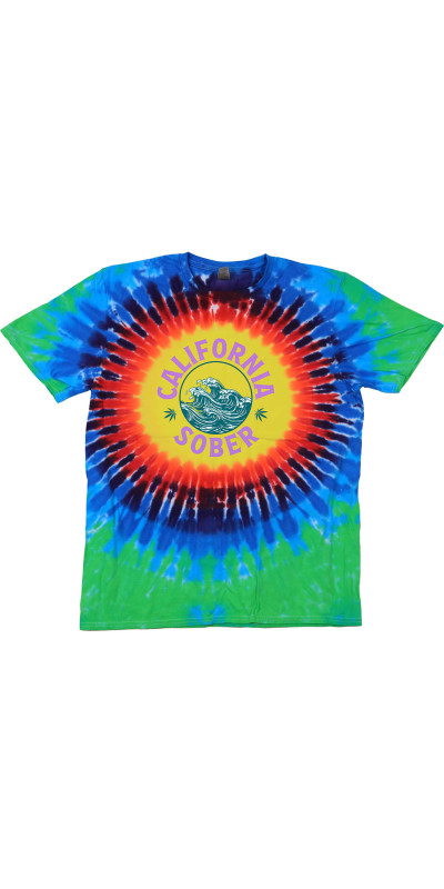 California Sober Wave Tie Dyed T-Shirt
