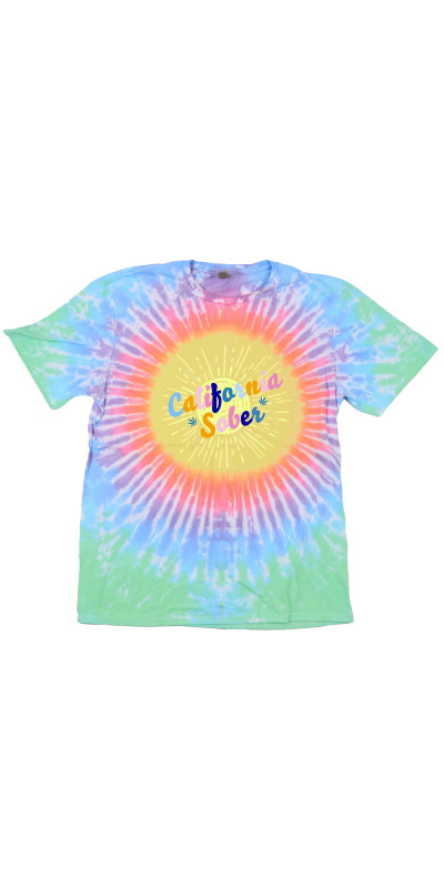 California Sober Sunburst Tie Dyed T-Shirt