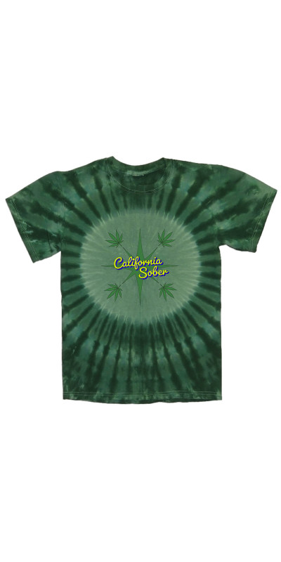 California Sober Leaf Tie Dyed T-Shirt