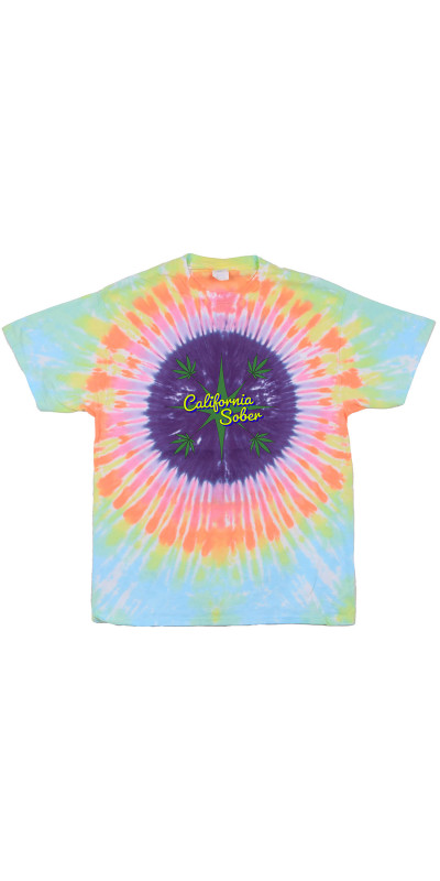 California Sober Leaf Tie Dyed T-Shirt