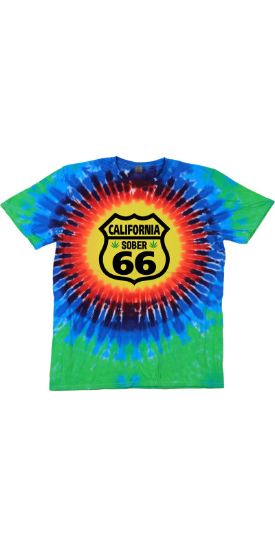 California Sober Rt 66 Tie Dyed T-Shirt