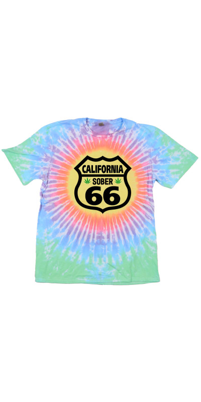 California Sober Rt 66 Tie Dyed T-Shirt