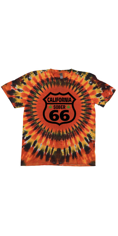 California Sober Rt 66 Tie Dyed T-Shirt