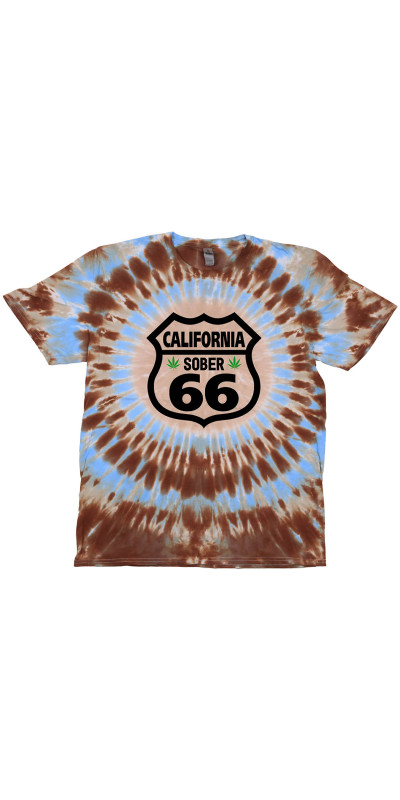 California Sober Rt 66 Tie Dyed T-Shirt