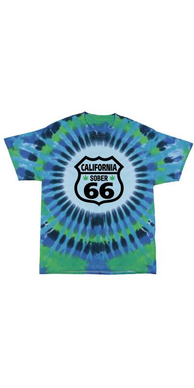 California Sober Rt 66 Tie Dyed T-Shirt