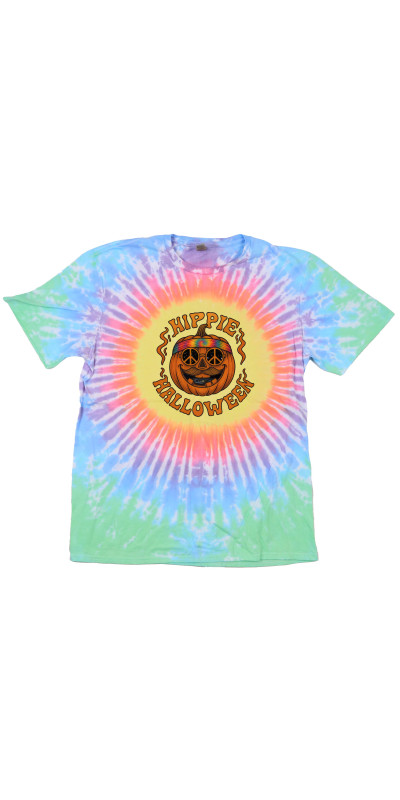 Hippie Halloween Tie Dyed T-Shirt