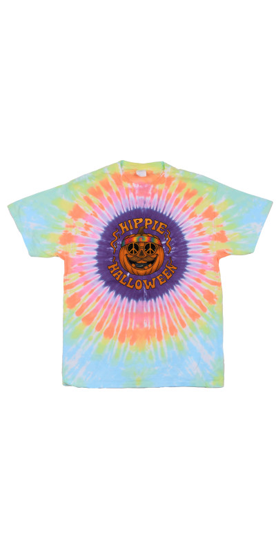 Hippie Halloween Tie Dyed T-Shirt