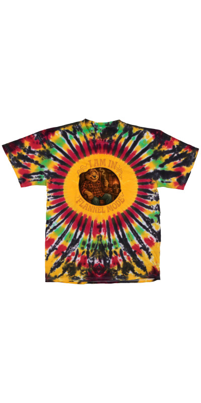 Flannel Mode Tie Dyed T-Shirt