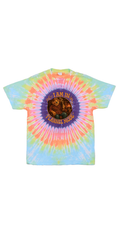 Flannel Mode Tie Dyed T-Shirt