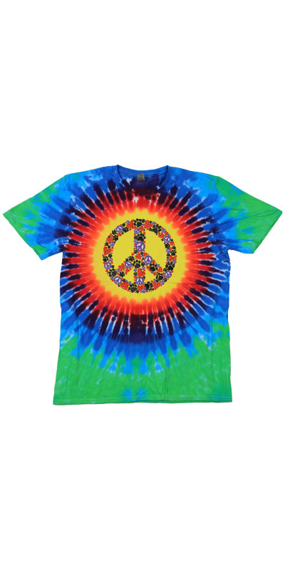 Peace Love and Paws Tie Dyed T-Shirt