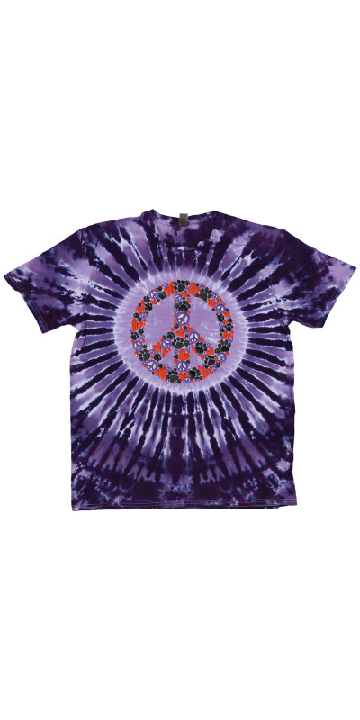 Peace Love and Paws Tie Dyed T-Shirt