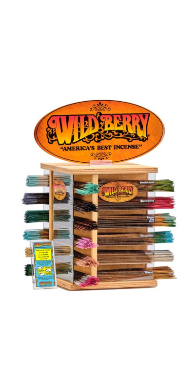 Wildberry Incense Starter Kit 1/2 24 Fragrance Swivel Display