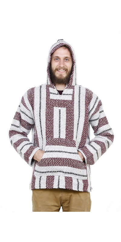 Baja Joe Pull Over Hoodie Burgundy SMALL ONLY